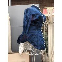 VERKOCHT - Exceptionele diepblauwe bodice