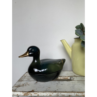 Michel Caugant eend met donkergroene en gouden accenten 