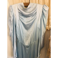 Prachtig blauwe Edwardiaanse tea gown. 