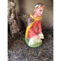 Grote oude herder in plaaster