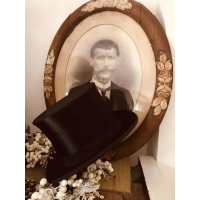 Mooie oude klakhoed of claque chapeau 