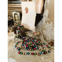 Prachtige oude kerstkralenslinger 