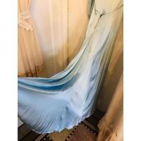 Prachtig blauwe Edwardiaanse tea gown. 