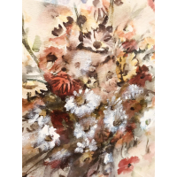 Aquarel met bloemen 