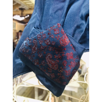 VERKOCHT - Exceptionele diepblauwe bodice