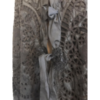 Mooie lange antieke victoriaanse rouw cape  van eind jaren 1800. 