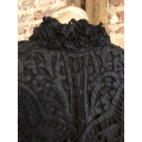 Mooie lange antieke victoriaanse rouw cape  van eind jaren 1800. 