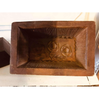 2 prachtige antieke houten botervormen met reliëfdecoratie