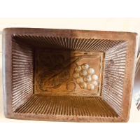 2 prachtige antieke houten botervormen met reliëfdecoratie