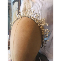 Antiek wassen bruidskroontje