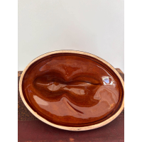 Vintage GEO konijnenterrine in gevlochten mandje – 15 cm 