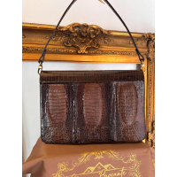 Vintage handtas in krokodil-/kaaimanleer – luxe uitvoering