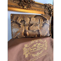 Vintage avondtasje / clutch in pythonleer – jaren 40–60