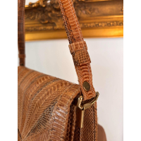 Vintage Qusala Indonesia handtas in slangenleer – handgemaakt