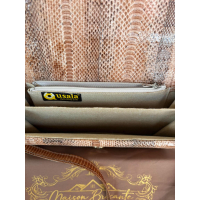 Vintage Qusala Indonesia handtas in slangenleer – handgemaakt