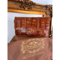 Vintage Jacques Heim hand- en schoudertas in krokodillenleer – jaren 80