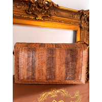 Vintage Qusala Indonesia handtas in slangenleer – handgemaakt