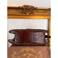 Vintage handtas in krokodil-/kaaimanleer – jaren 50–70