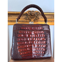 Vintage krokodillenleren handtas – jaren 50–60