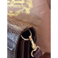 Vintage handtas in krokodil-/kaaimanleer – luxe uitvoering