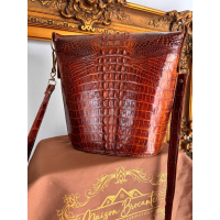 Vintage croco bucket bag – jaren 60–80