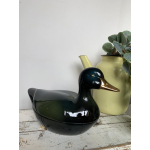 Michel Caugant eend met donkergroene en gouden accenten 