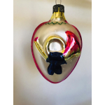 Oude handbeschilderde kerstbal. 