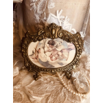 Antiek messing fotokadertje 