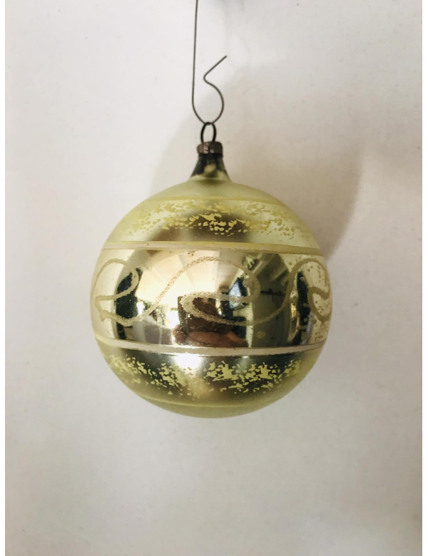 Oude glazen Kerstbal
