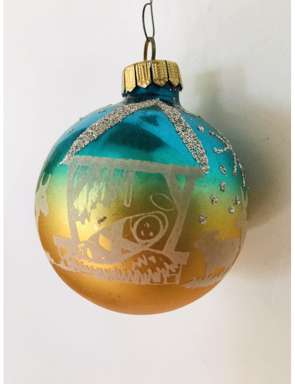 Oude glazen Kerstbal