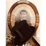 Mooie oude klakhoed of claque chapeau 