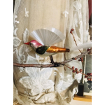 Antieke kerstvogel met vleugels 