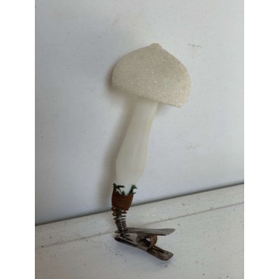 Antieke gesuikerde witte paddenstoel op clip 