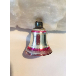 Mooie antieke glazen kerstbal van het gekende Belgische merk Ajeko.