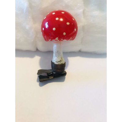 Mooie antieke glazen kerstbal van het gekende Belgische merk Ajeko.