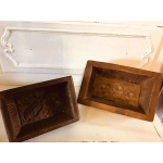 2 prachtige antieke houten botervormen met reliëfdecoratie