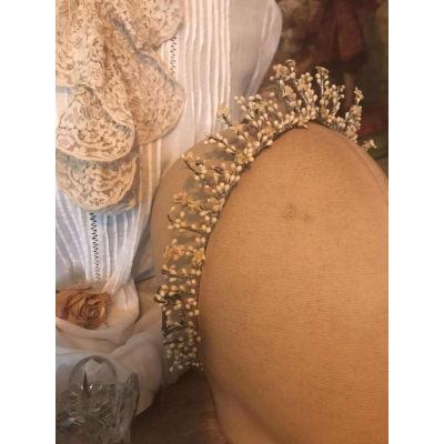 Antiek wassen bruidskroontje